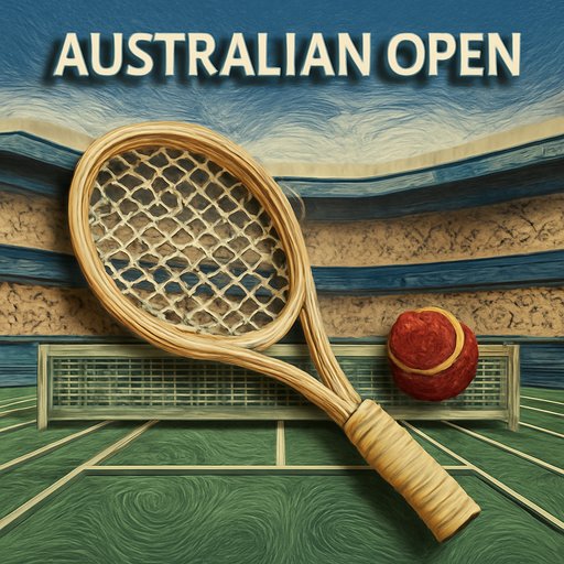 vb8 bit Australian Open scene on tennis court